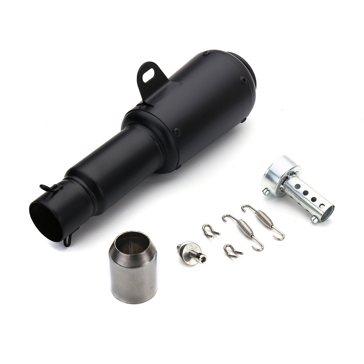 Universal 38-51mm Motorcycle Exhaust Muffler - Carbon Stainless Steel for Street Sport Bikes