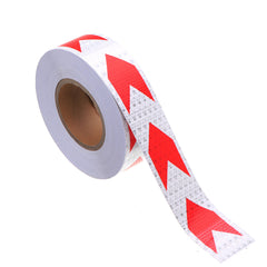 36m Red White Reflective Arrow Sticker Safety Warning Conspicuity Tape Strip