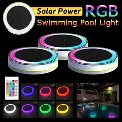 12 LED RGB Suction Cup Swimming Pool Light - Underwater Night Light for Ponds