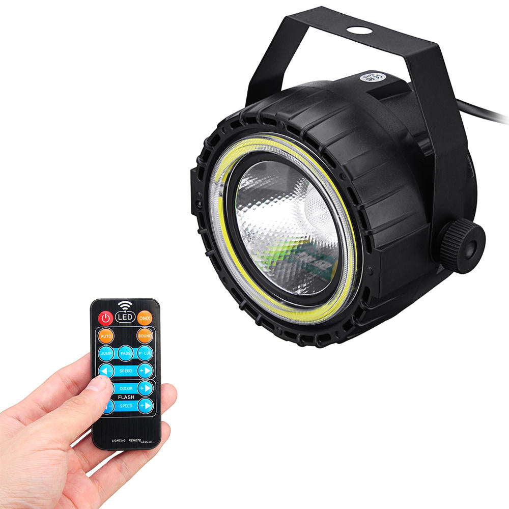 15W RGB LED Stage Light, AC90-240V, Remote Control, Sound-Activated Par Lamp for Christmas