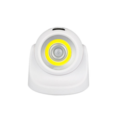 Battery Powered/USB Rechargeable 360 Degree Rotation COB PIR Motion Sensor Night Light for Corridors