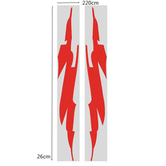 Roter Rennstreifen-Grafikaufkleber für die Seitentür der Karosserie - Sport-Vinyl-Aufkleber
