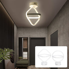 Modern LED Ceiling Lamp Dual Ring Chandelier Fixture, AC85-265V, Living Room Pendant Light