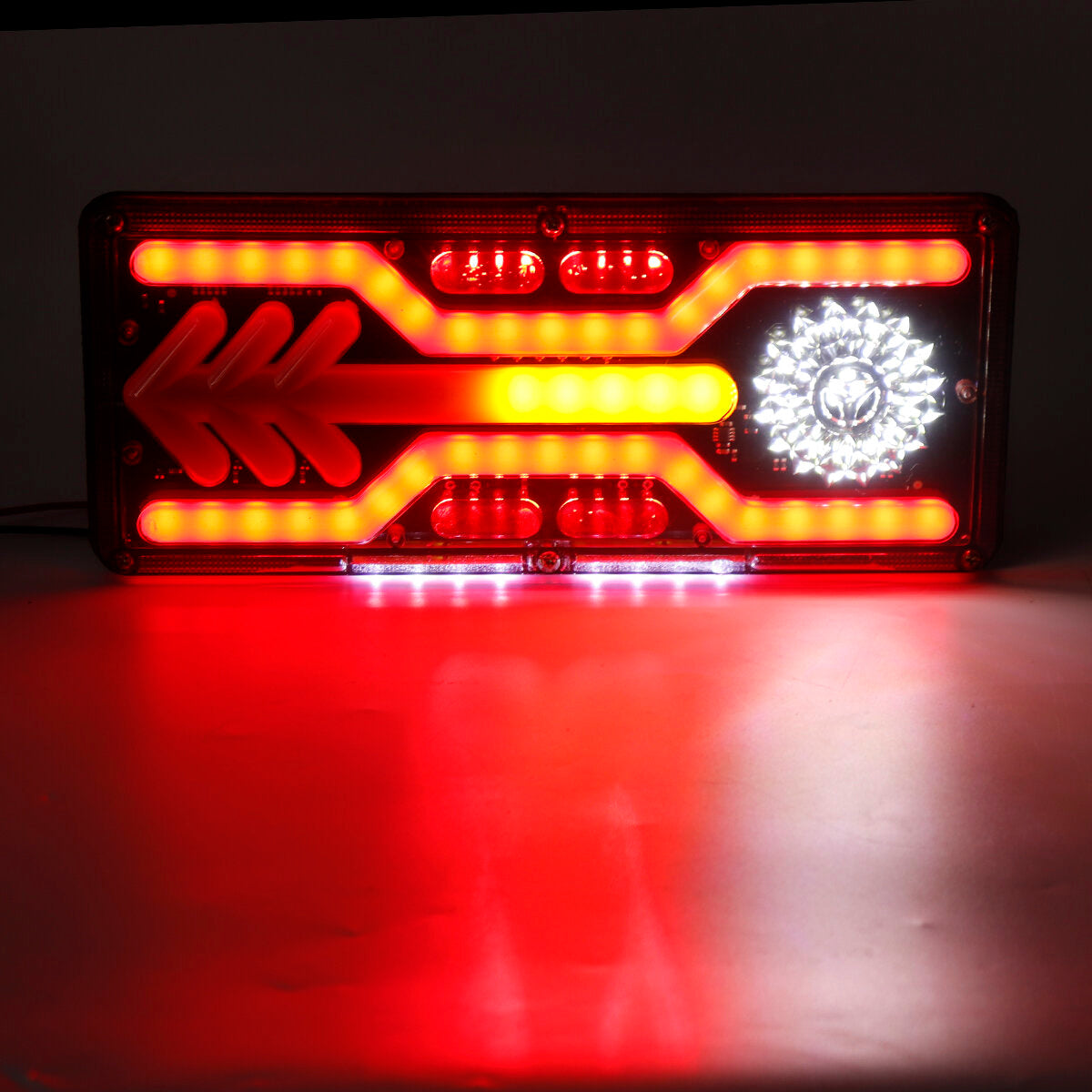 24V LED Reverse Brake Tail Turn Signal Light for Truck, Trailer, Lorry, Tractor