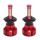 Mini 4-Side COB LED Headlight Bulbs 72W - High Brightness, Energy Efficient, Easy Installation