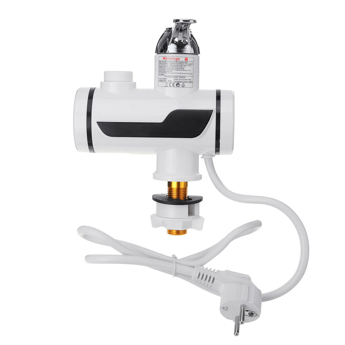 3000W 220V Electric Faucet Tap Hot Water Heater with LED Display for Home, Bathroom, Kitchen, and Showerhead