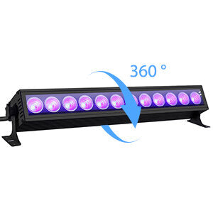 12LED 36W UV LED Light Bar - 360 Degree Adjustable Wall Lamp for DJ Stage Party Lighting