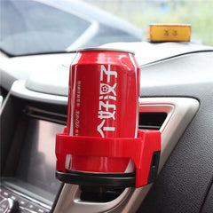 Car Beverage Cup Holder for 7CM Cans - Available in Silver, Blue, Red, Black