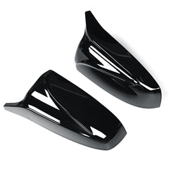 Glossy Black M Style Rear View Mirror Cap Cover Replacement Pair for Cars
