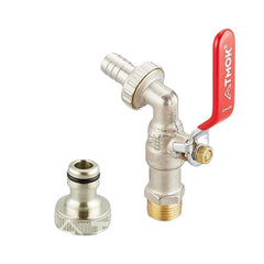 1/2" Brass Outdoor Faucet - Garden Tap, Water Fitting, Home Connector, Tank Adapter