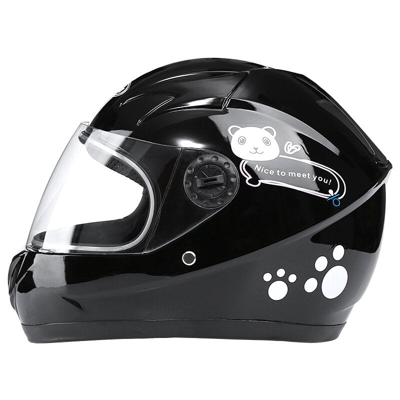 Children's Cute Bear Motorcycle Helmet - Electric Bike, Outdoor Safety, Kids Riding