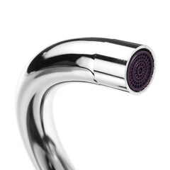 Brushed Kitchen Sink Faucet - Double Handle, Hot & Cold Mixer, 360 Degree Swivel Spout with Spray
