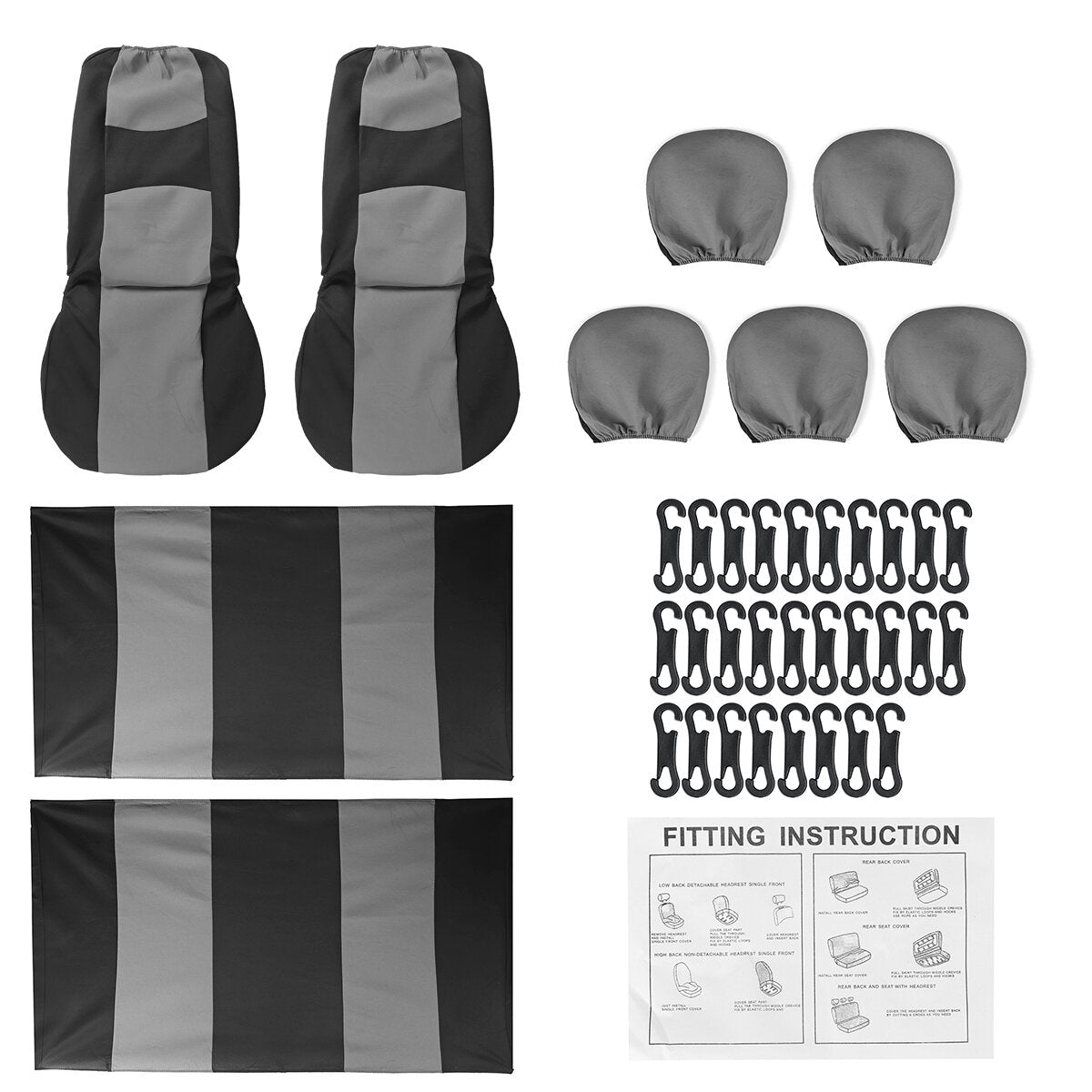 2/4/9PCS Full Car Seat Covers - Front & Back Row Protection Car Accessories