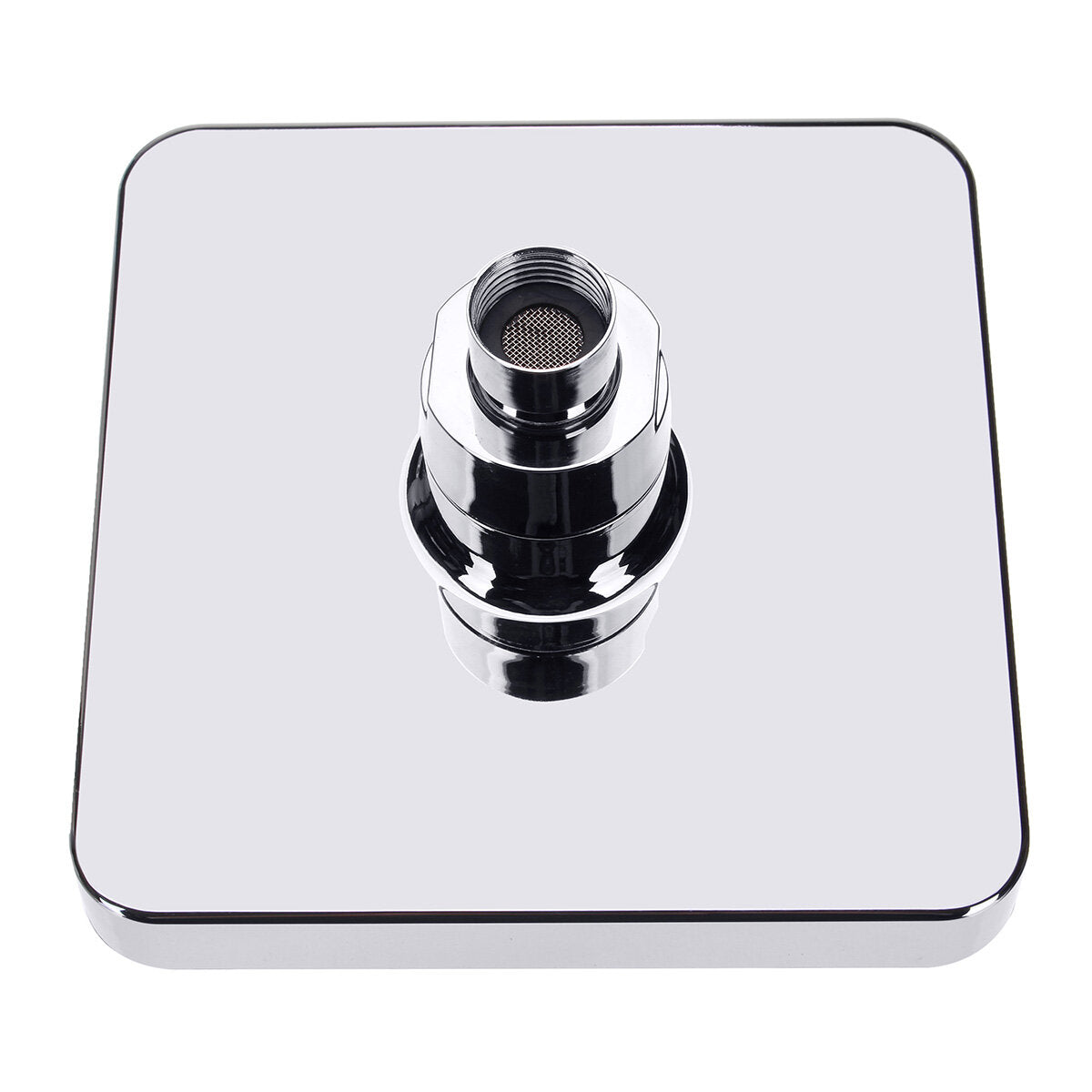 6" ABS Square Showerhead, 360 Degree Adjustable, 7-Color LED, Temperature-Controlled, Auto-Changing Top Spray