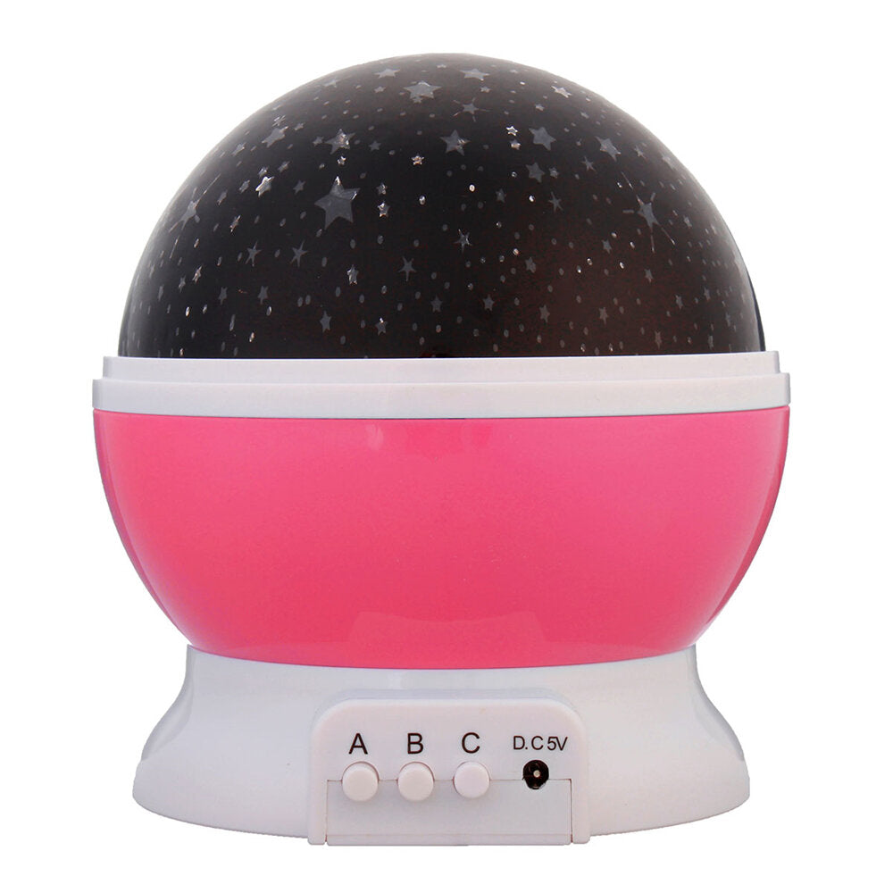 Automatic Rotating Starry Sky Projector Lamp - Star Moon Colorful Diamond USB LED Night Light