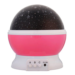 Automatic Rotating Starry Sky Projector Lamp - Star Moon Colorful Diamond USB LED Night Light