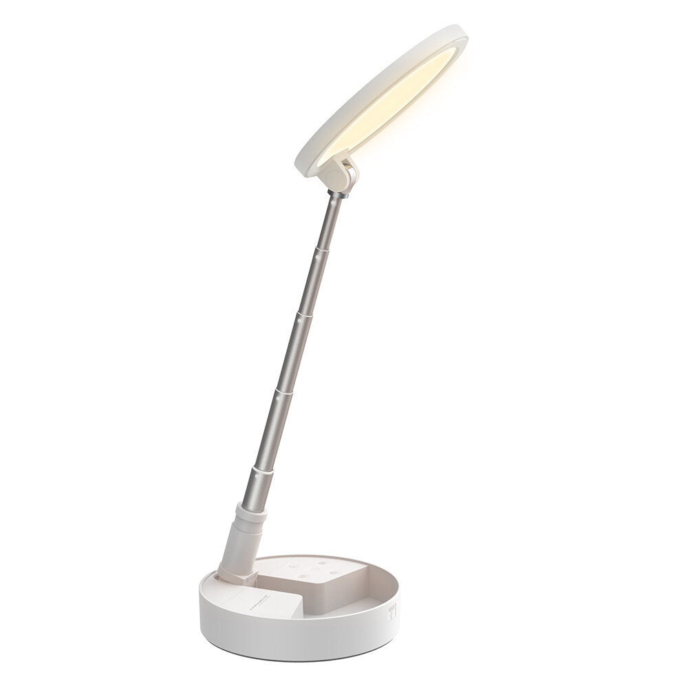Folding Desk Lamp with Adjustable Angle, Foldable Storage, 3600mAh Battery, 5 Brightness Levels, 3000-5000K Color Temp