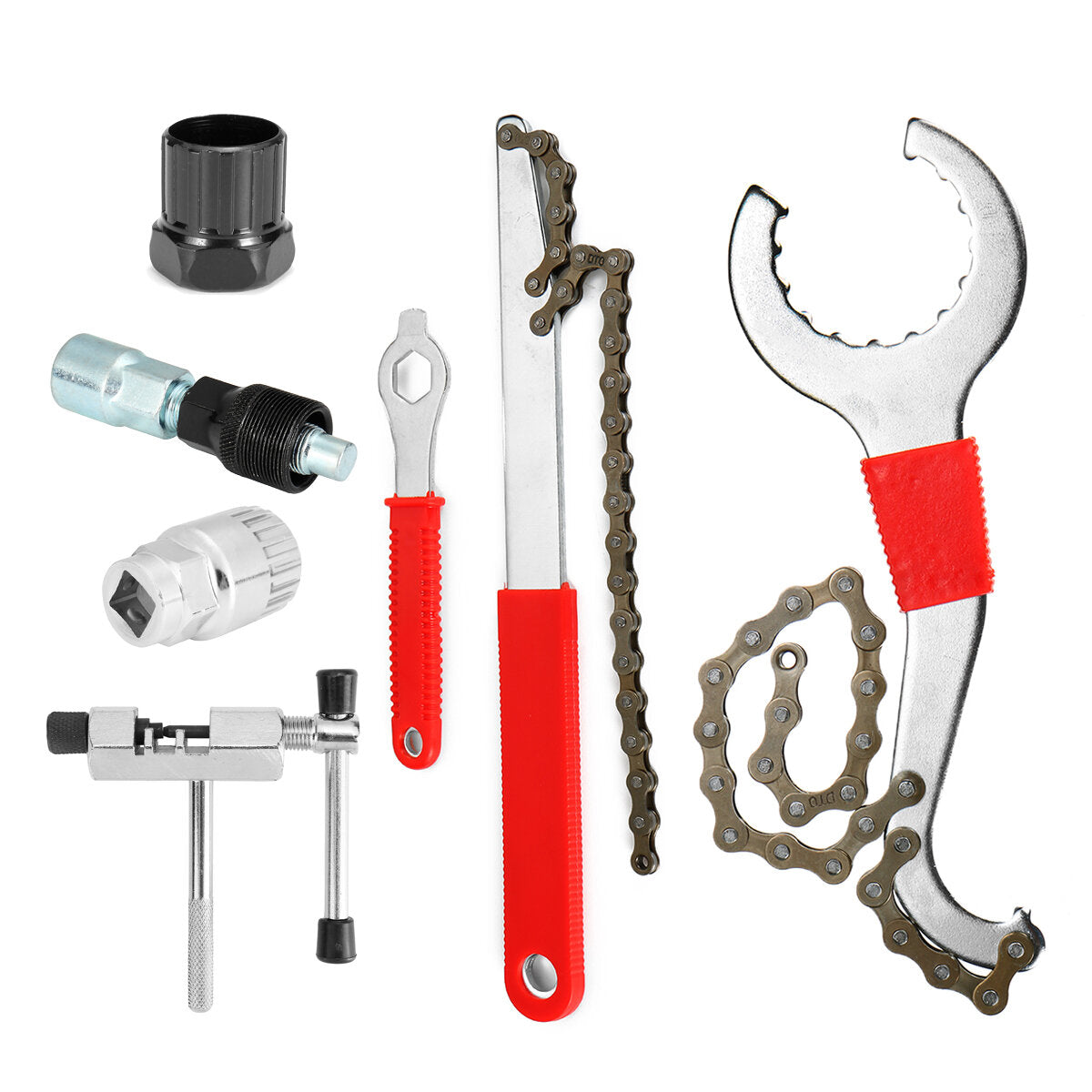 Road Bicycle Repair Tool Set: Chain Cutter, Bracket Remover, and More