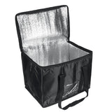 Black Oxford Cloth Insulation Bag with Pearl Cotton, Hand Strap, and PE Film for Takeaway Storage