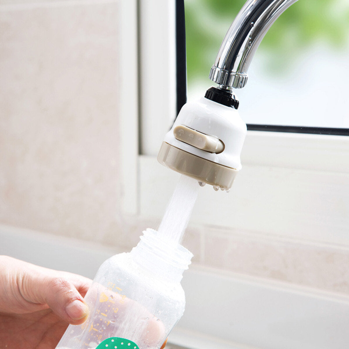 360 Degree Rotating Faucet Nozzle Booster - Water-Saving Filter Tap Head for Kitchen and Shower