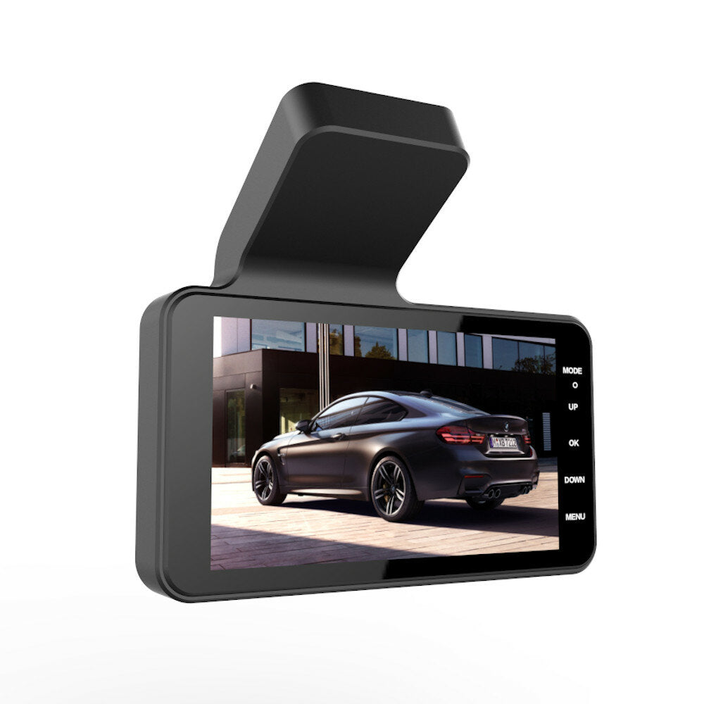 4" HD 1080P Dash Cam Car DVR - Dual Lens, Front & Rear Recording, Reversing Image, 24H Parking Mode