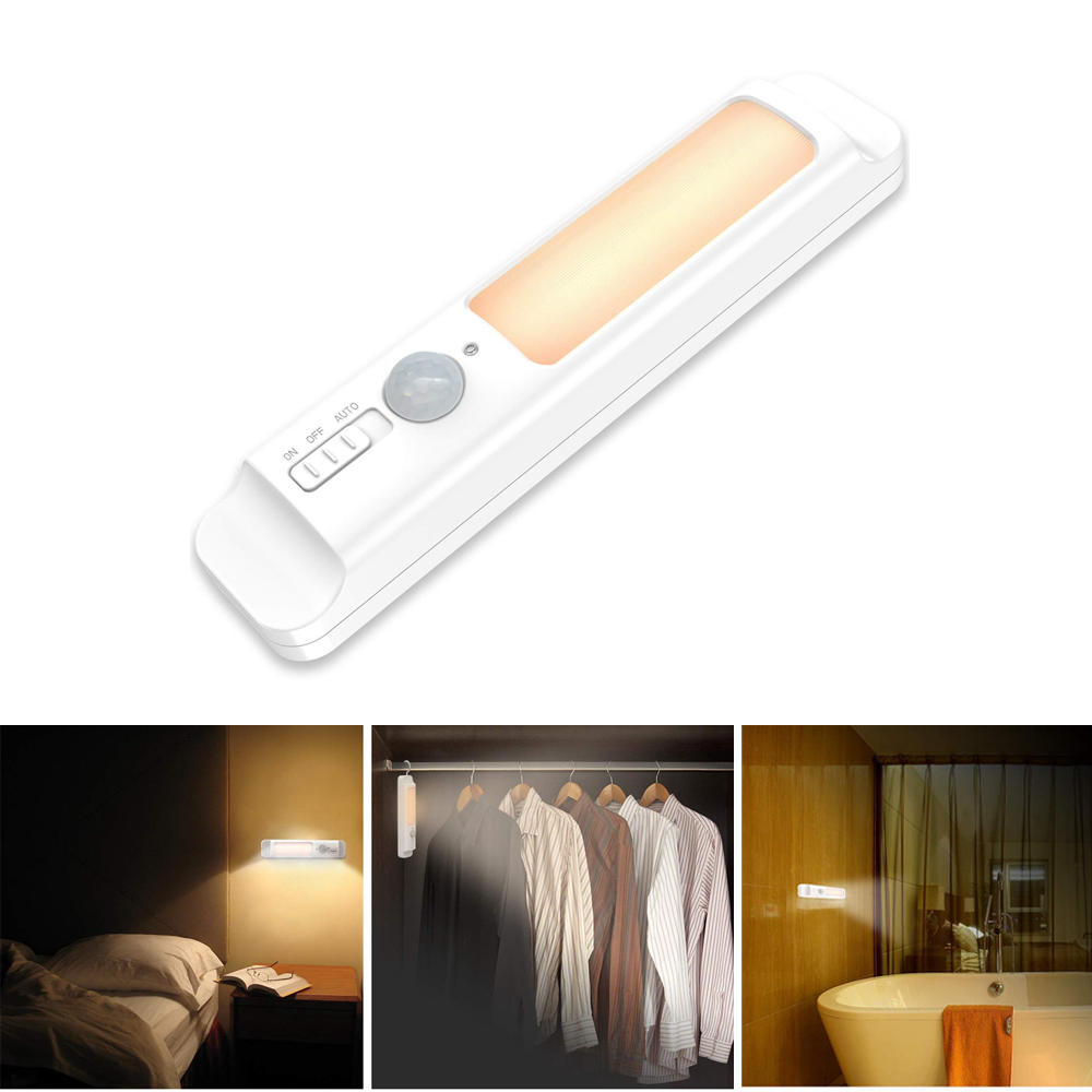 Wireless Smart PIR Motion Sensor LED Night Light, Battery Powered for Bedroom and Stairs