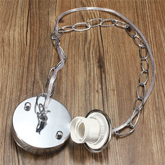 1M Ceiling Rose Chain Pendant Chandelier Light Bulb Holder Socket Lamp