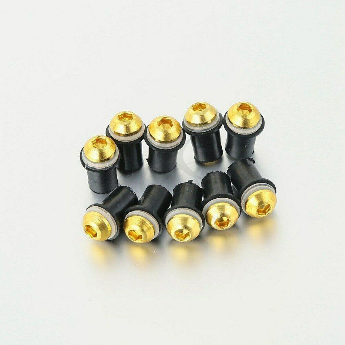 10PCS M5 Motorcycle Windscreen Screw Kit with Nuts, Washers, and Wrench