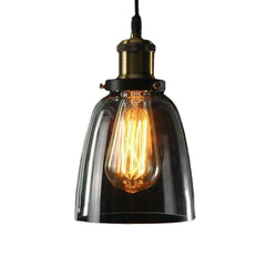 Vintage Industrial Retro Loft Glass E27 Ceiling Pendant Lampshade Light