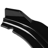 3Pcs Gloss Black Car Front Bumper Splitter Lip Diffuser Body Kit Spoiler Guard Protection Kit