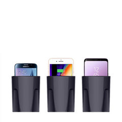 Fast QI Wireless Car Charger for Samsung Galaxy S9 S8 S7 S6 Edge iPhone 8 10 X - Quick Holder Cup