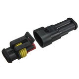 Waterproof 2-Pin Car Electrical Wire Connector Plug - Sealed and Durable