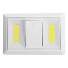 Battery Operated Wireless COB LED Night Light - Super Bright Switch Lamp for Cabinet, Closet, Garage