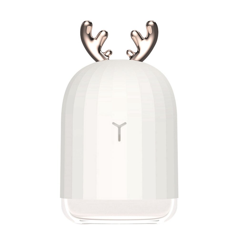 Cute White Deer/Pink Rabbit 220ML USB Humidifier Air Purifier with Colorful Light for Home, Office, Car