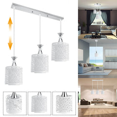 Modern Adjustable Loft Glass Ceiling Pendant Light for Dining Room - Lamp Shade Only, No Bulb Included