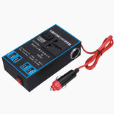 1500W Solar Power Inverter 12V/24V DC to 220V AC Converter with 4 USB Ports for Car