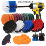 23-Piece Car Cleaning Drill Brush Set - Scrubber Combo for Indoor/Outdoor Automobile Cleaning