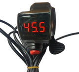 Thumb Throttle with LCD Battery Voltage Display for 36V/48V/60V/72V Ebike Scooter