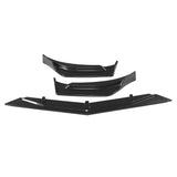 3Pcs Carbon Fiber Look Front Bumper Lip Spoiler Set