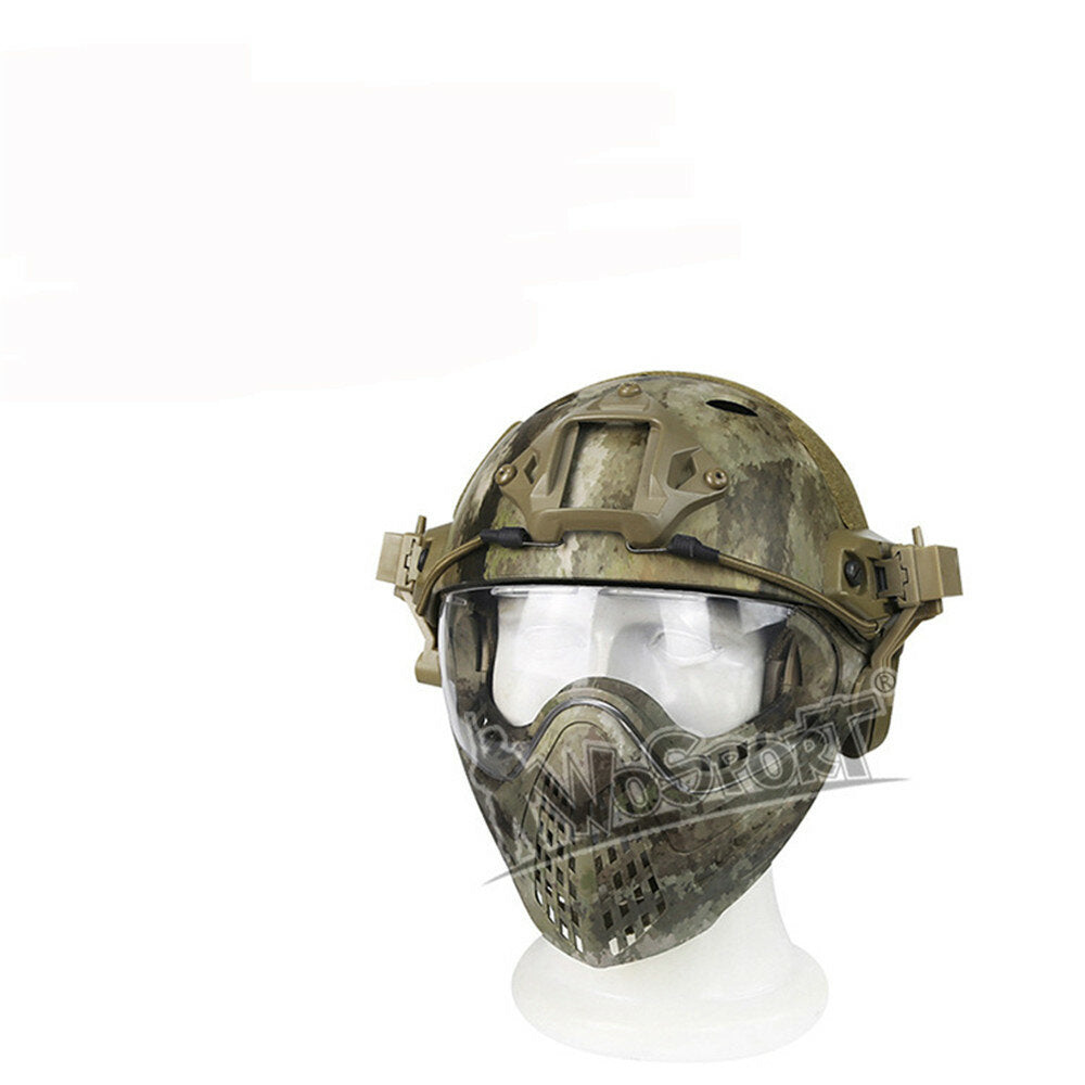 Army Tactical Helmet with Mask for Motorcycle, Hunting, and Outdoor Riding