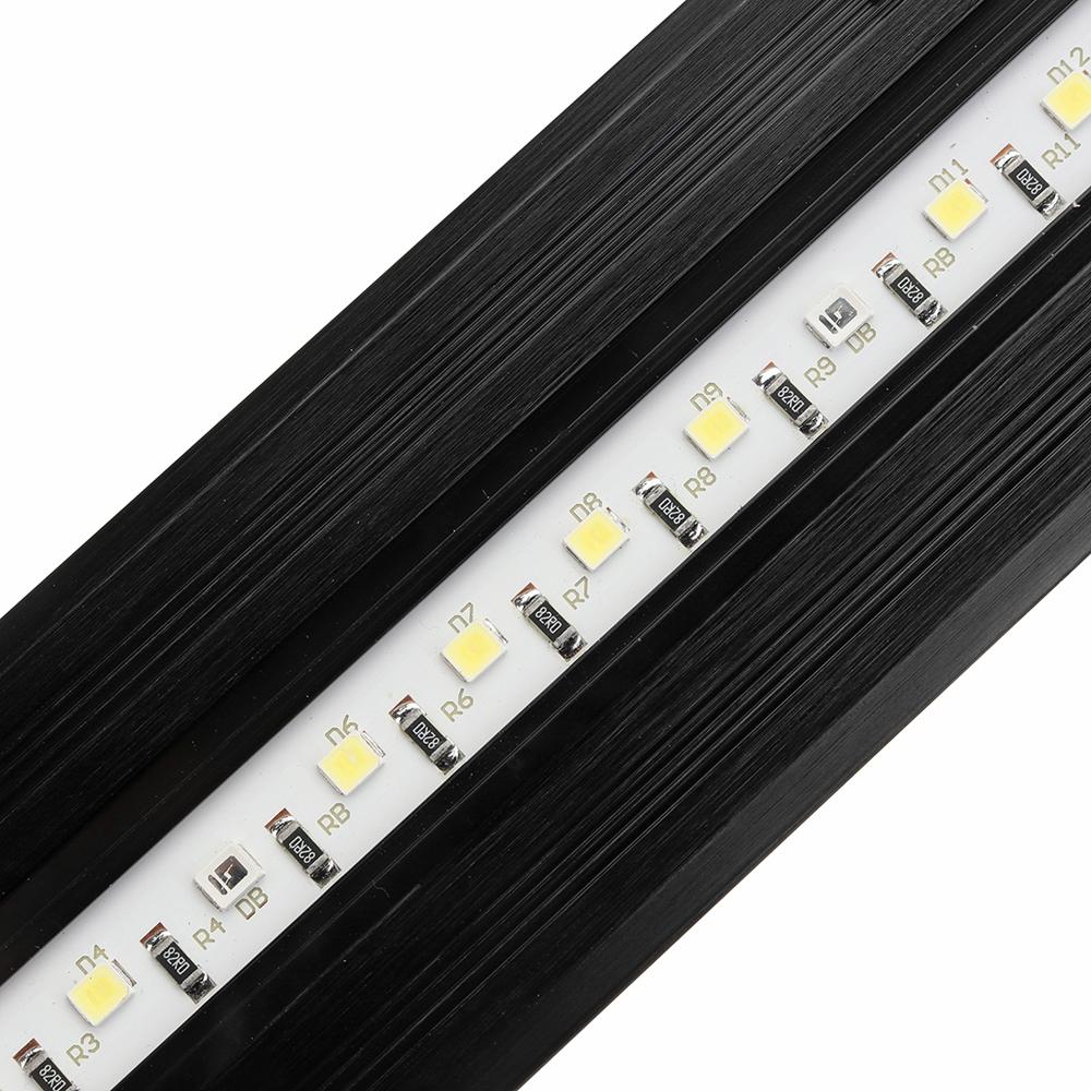 2.5W 18cm Adjustable 2835 LED Aquarium Light Lamp for Fish Tank - Super Slim, Black