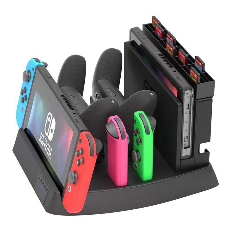 Lade-Displayständer und Spielehalter für Nintendo Switch Dock und Konsole