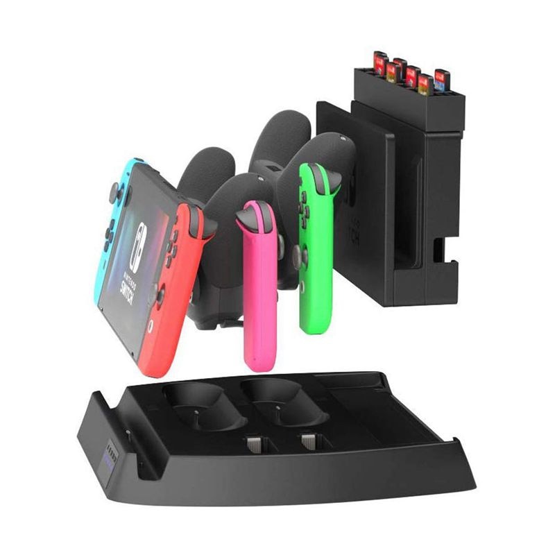 Charging Display Stand & Game Holder for Nintendo Switch Dock and Console