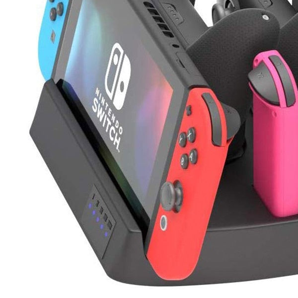 Charging Display Stand & Game Holder for Nintendo Switch Dock and Console