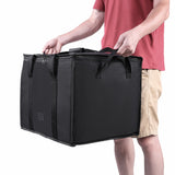 Reusable 58L Insulated Grocery Cooler Bag Tote with Zippered Top - Large Shopping Box Bags