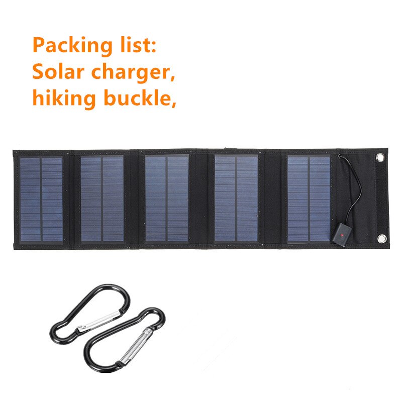 75W Foldable Solar Panel USB Charger - Portable, Waterproof, 5V for Outdoor Mobile Power and Sun Charging