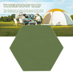 Outdoor Waterproof Camping Tarp: Multifunctional Picnic Mat, Beach Mat, Tent Footprint, Hexagonal Moisture-Proof Pad