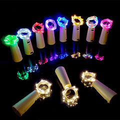 10pcs LED Wine Bottle String Lights with Battery - Copper Wire Fairy Lights for Birthday, Wedding, Christmas Decor