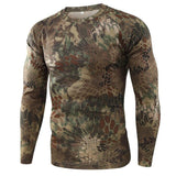 Men's Camouflage Quick-Dry Long Sleeve T-Shirt for Summer Outdoor Hiking, Fishing, Camping, and Tactical Use