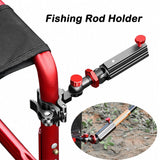 Universal 360 Degree Adjustable Aluminum Magnesium Alloy Fishing Rod Holder for Chairs - Snap Fixed, Durable Fishing Accessory